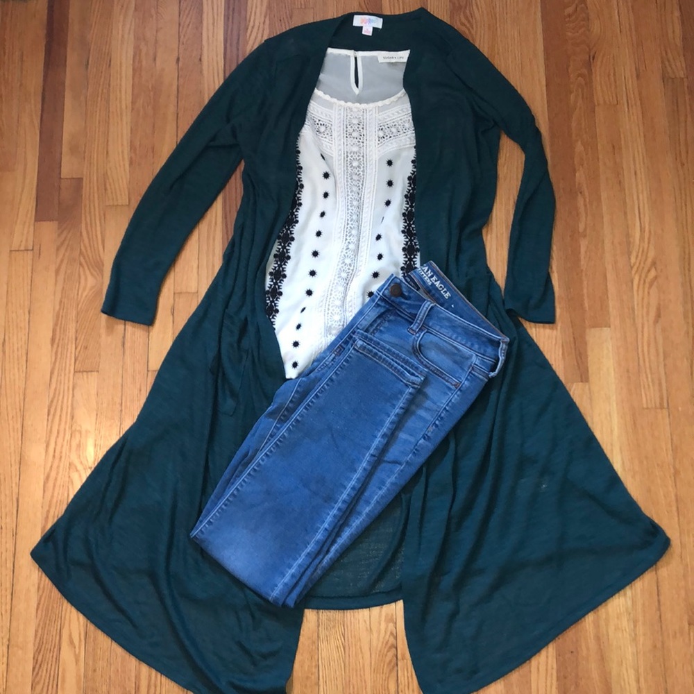 LuLaRoe Sarah Cardigan - Teal